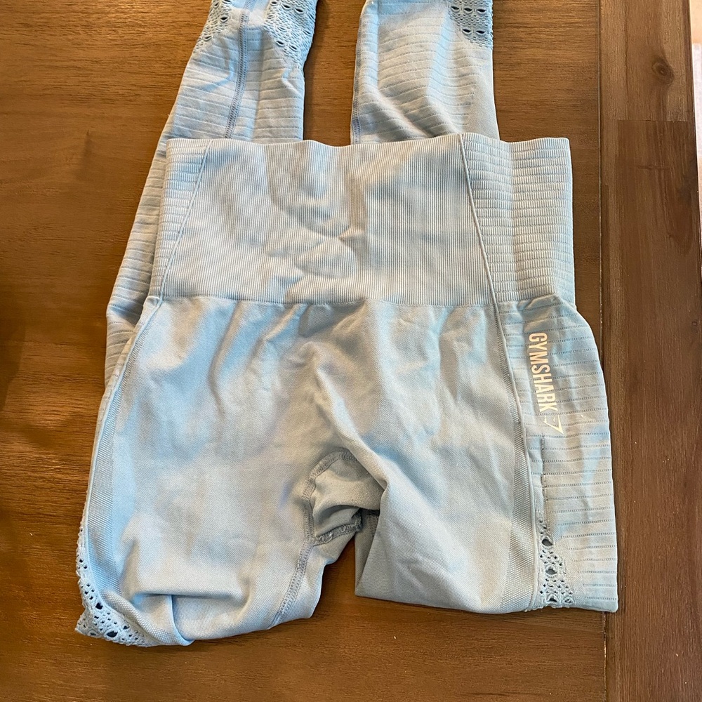 Blue high waisted leggings